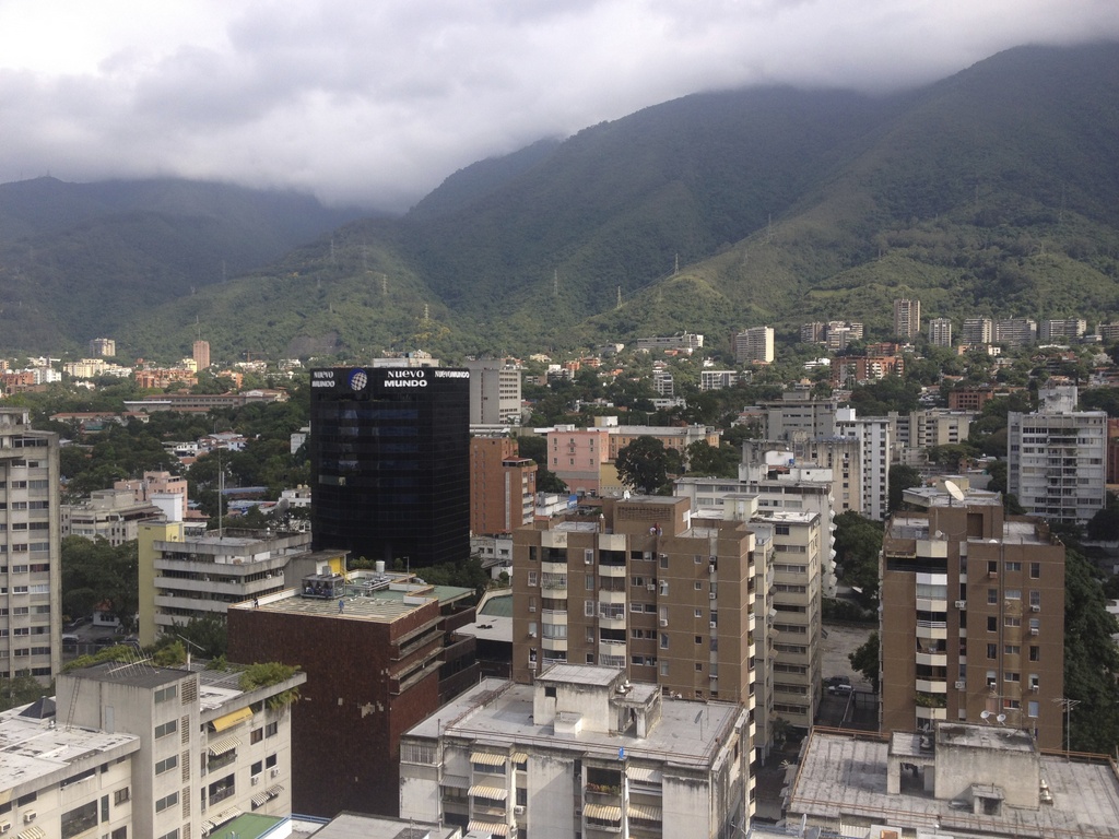 Looking north west across Caracas to the Ávila mountain