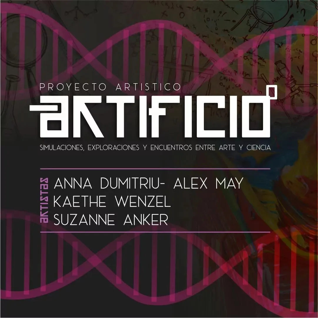 Promotional image for Artificio at Museo Bolivariano de Arte Contemporáneo in Santa Marta, Colombia.