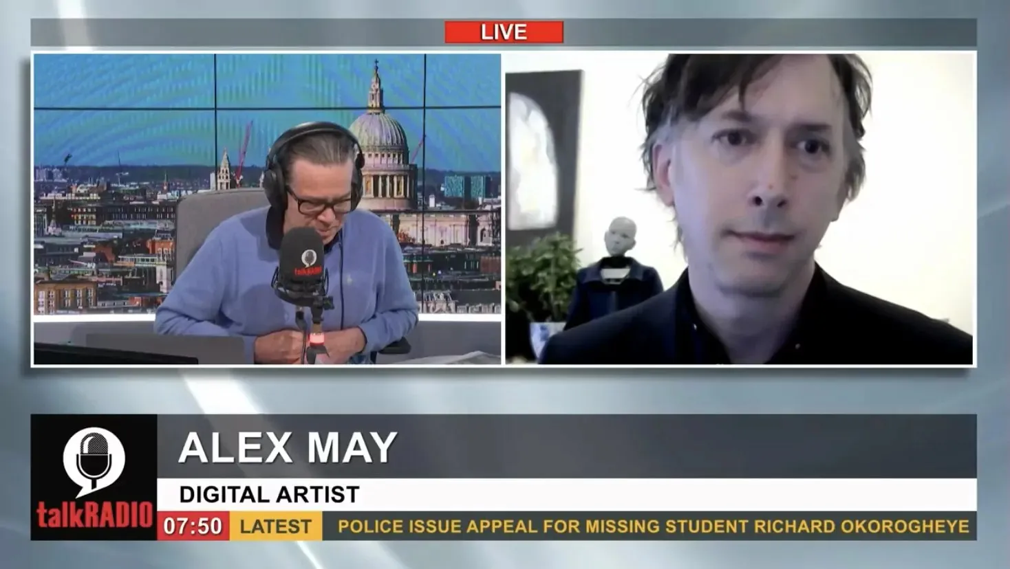 Alex May interviewed on talkRADIO about NFTs and blockchain.