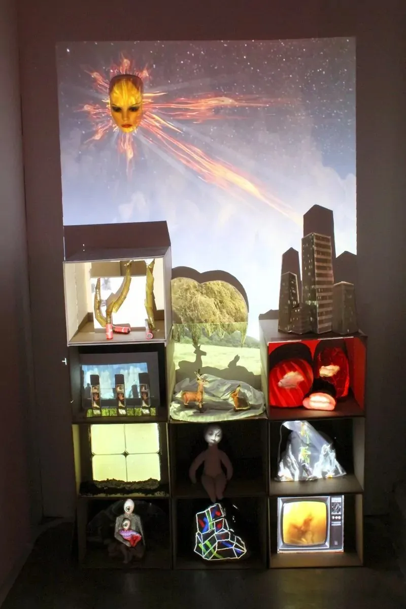 Wunderkammer installed at Kinetica Art Fair 2014.