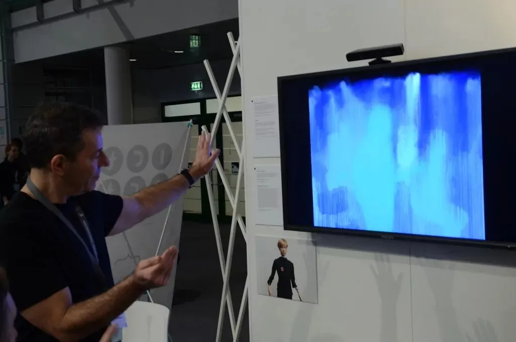 Shadows of Light installed at ICT2013 in Vilnius.